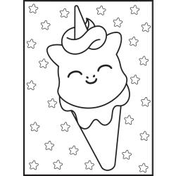 Coloriage d'une glace avec biscuits