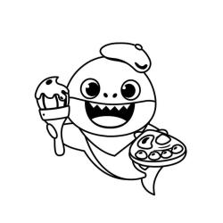 Coloriage d'une glace dans une bubble waffle