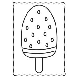 Coloriage d'une glace dans une bubble waffle