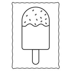 Coloriage d'une glace dans une bubble waffle