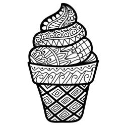 Coloriage d'une glace facile