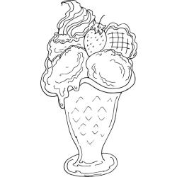 Coloriage d'une glace facile