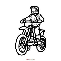Coloriage Motocross avec Figure
