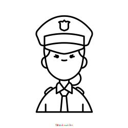 Coloriage de Policier à Télécharger