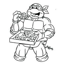 Coloriage de Micheangelo à imprimer 
