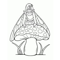 Coloriage fée #2