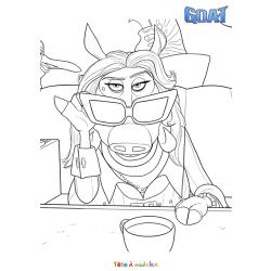 Coloriage goat rigolo à imprimer