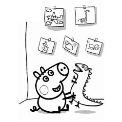 Coloriage de Peppa Pig à l'ordinateur