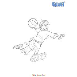 Will et son ballon de Basket dans GOAT à imprimer