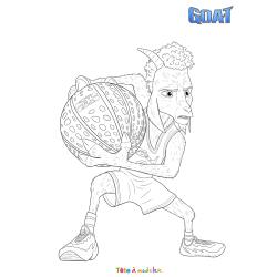 Will et son ballon de Basket dans GOAT à imprimer