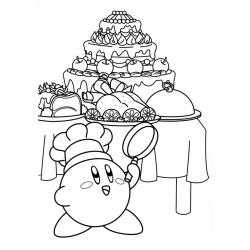Coloriage de Kirby facile