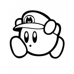 Coloriage de Kirby facile