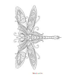 Coloriage Libellule Art Thérapie