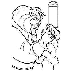 Coloriage La belle et la bête #11