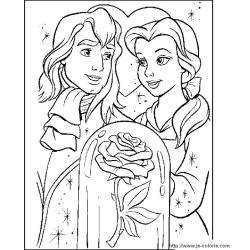 Coloriage La belle et la bête #13