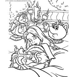 Coloriage La belle et la bête #15