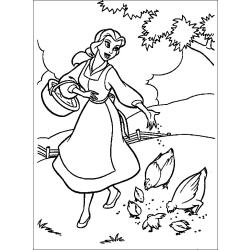 Coloriage La belle et la bête #16