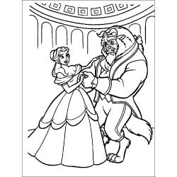 Coloriage La belle et la bête #2