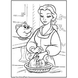 Coloriage La belle et la bête #3