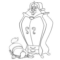 Coloriage La belle et la bête #4