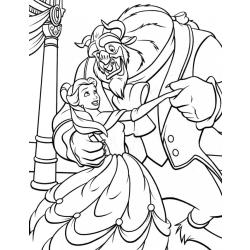 Coloriage La belle et la bête #5