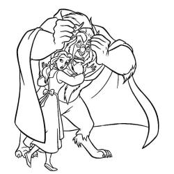 Coloriage La belle et la bête #7