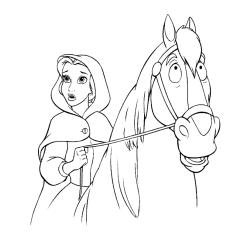 Coloriage La belle et la bête #9