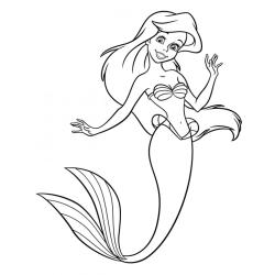Coloriage La petite sirène #2
