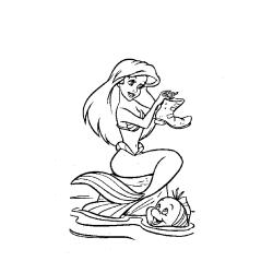 Coloriage La petite sirène #5