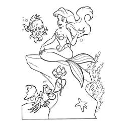 Coloriage La petite sirène #8