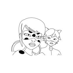 Coloriage masque Miraculous 