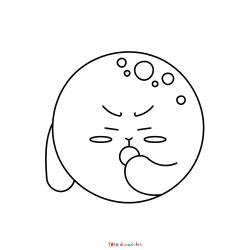 Coloriage lune d'Halloween