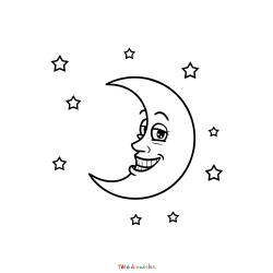 Coloriage Rapide de la Lune