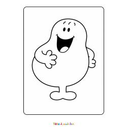 Coloriage de Monsieur Costaud à imprimer