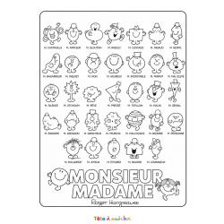 Coloriage de Monsieur Costaud à imprimer