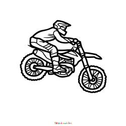 Coloriage moto #01