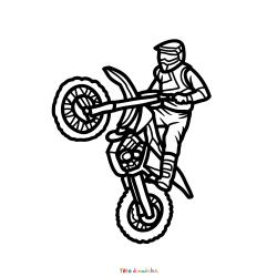 Coloriage Motocross Biker
