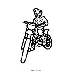 Coloriage Motocross en Compétition