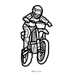 Coloriage Motocross en PDF