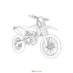 Coloriage Motocross Facile