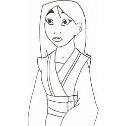 Coloriage de Fa Mulan 
