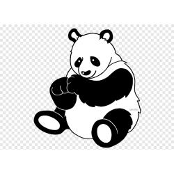Coloriage panda avec bambou