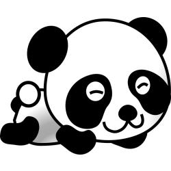 Coloriage panda géant 