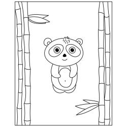 Coloriage panda licorne