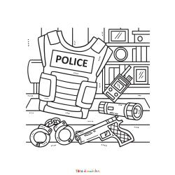 Coloriage d'une voiture de police