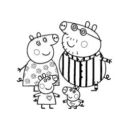 Coloriage Peppa Pig en tricycle