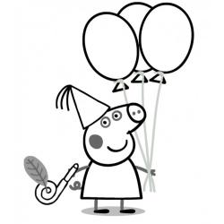 Coloriage de Peppa Pig et ses amis