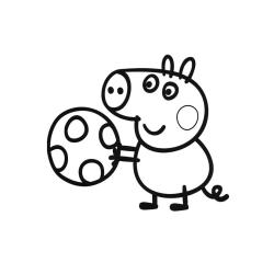 Coloriage de Peppa Pig et ses amis