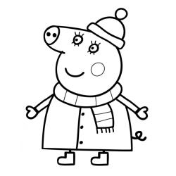 Coloriage de Peppa Pig et ses amis