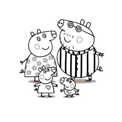Coloriage Peppa Pig en tricycle